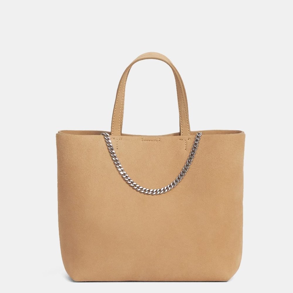 Theory Tan Suede Micro Tote